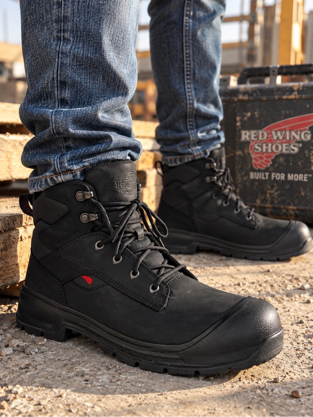 Red Wing 3029 VersaPro Men’s 8.5 EE Black Waterproof Safety Toe Work Boots